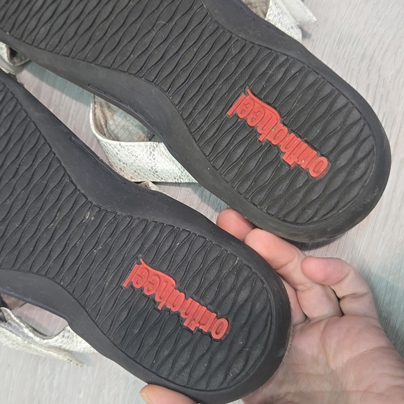 Orthoheel By Vionic Women Molly Leather Textured Sandals Slide Shoes Sz 8 - Picture 10 of 12